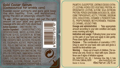 Image Of Carton (Gold Caviar Serum Carton)